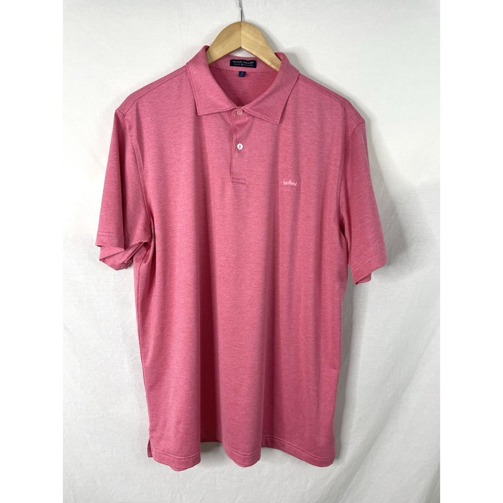 Peter Millar Crown Crafted Polo Shirt Mens XL Performance Stretch Summit Logo